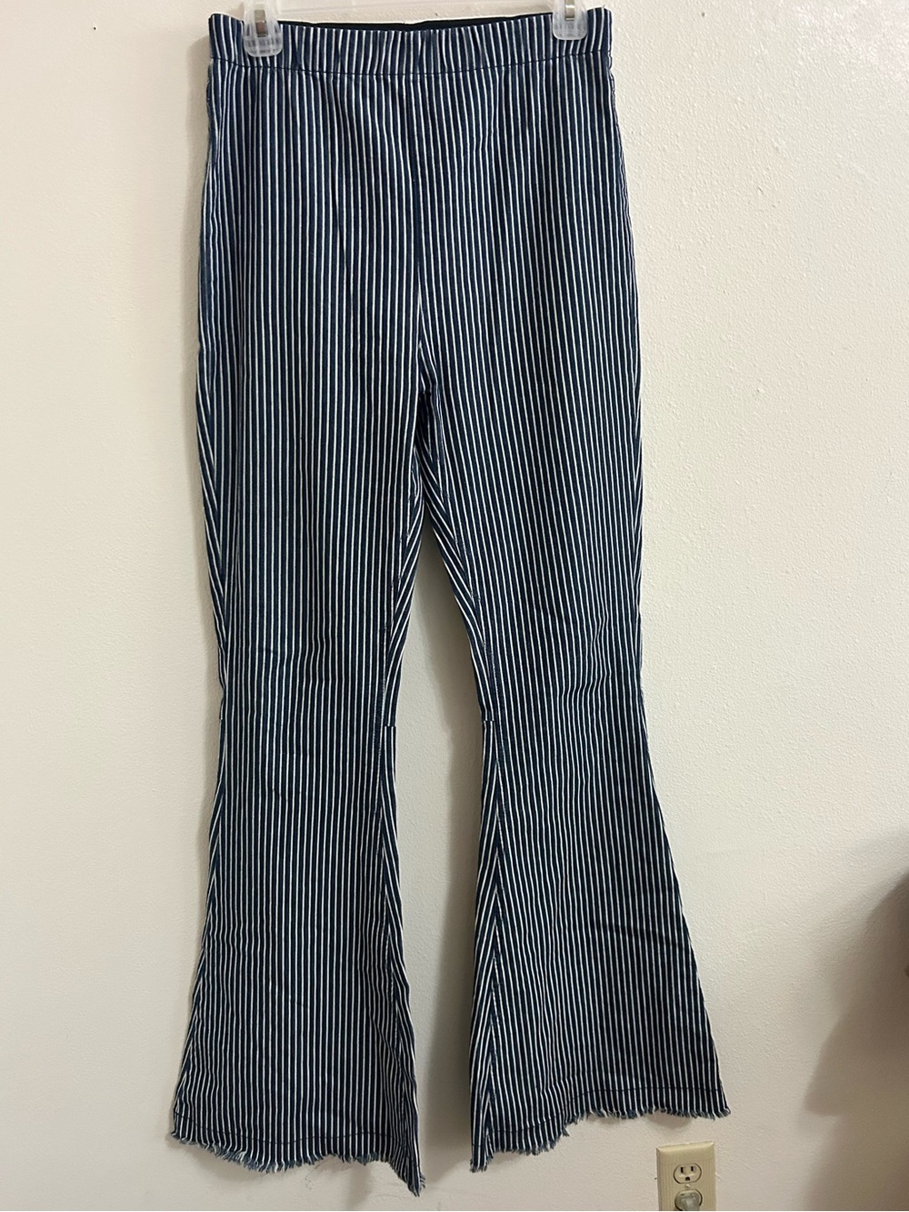Altard State striped flare elastic waistband pants